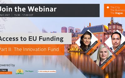 Watch our webinar, organised in cooperation with the Hague Business Agency, to learn more about the Innovation Fund